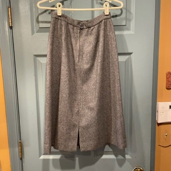 Gray tweed lined woolen blazer and skirt, circa 70s, sz 6, exc. condition - Picture 6 of 6